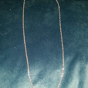 Real 10K White Gold 1.8mm Diamond Cut Rope Chain P